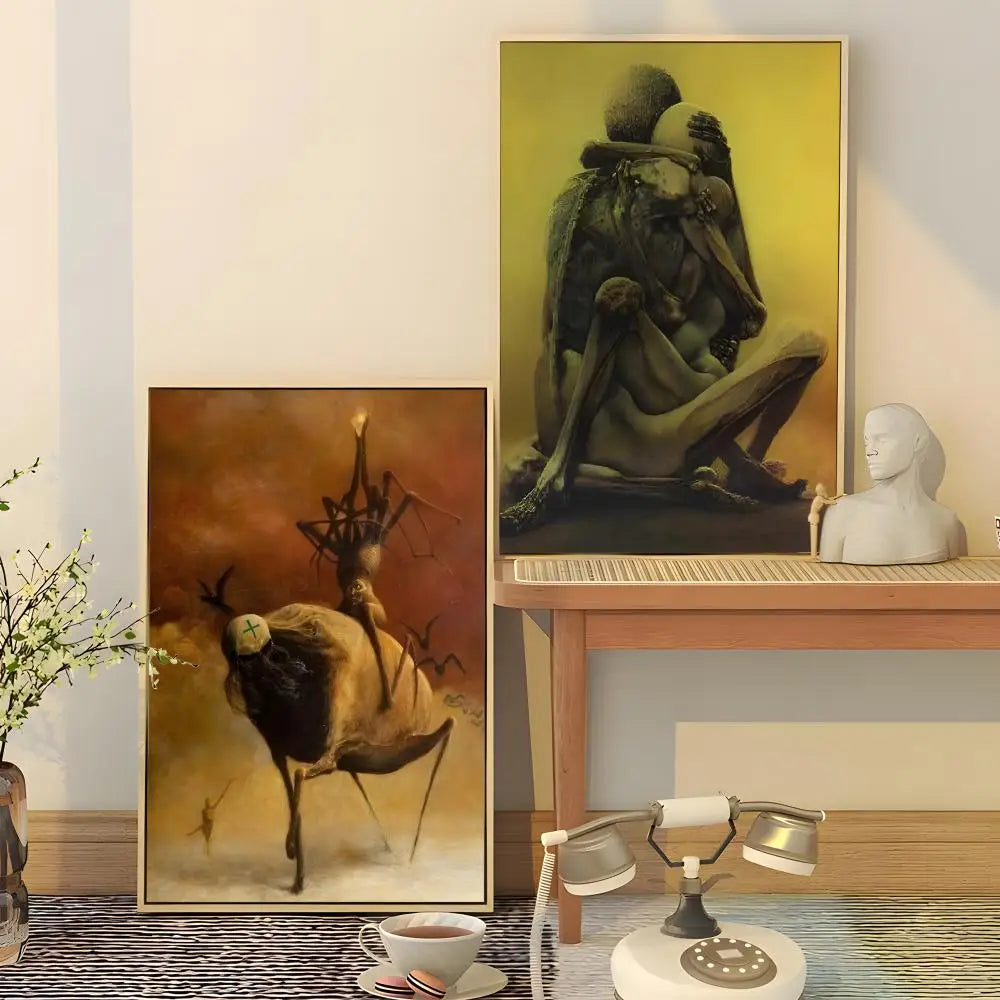 Zdzisław Beksiński Art Stickers – HD Waterproof Wall Decor Art Wall Stickers Axl