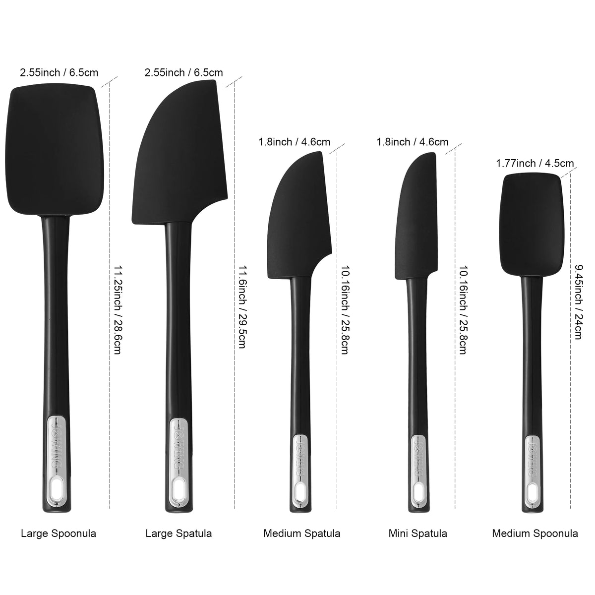 5-Piece Silicone Spatula Set – Heat Resistant & Non-Slip Silicone Spatula Set Axl