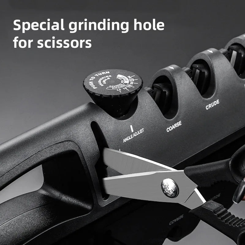 KEMORELA 5-in-1 Knife & Scissors Sharpener | Adjustable Angle Knife Sharpener Axl