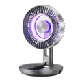 USB Rechargeable Portable Desktop Fan with LED Light Portable Desktop Fan Axl Grey