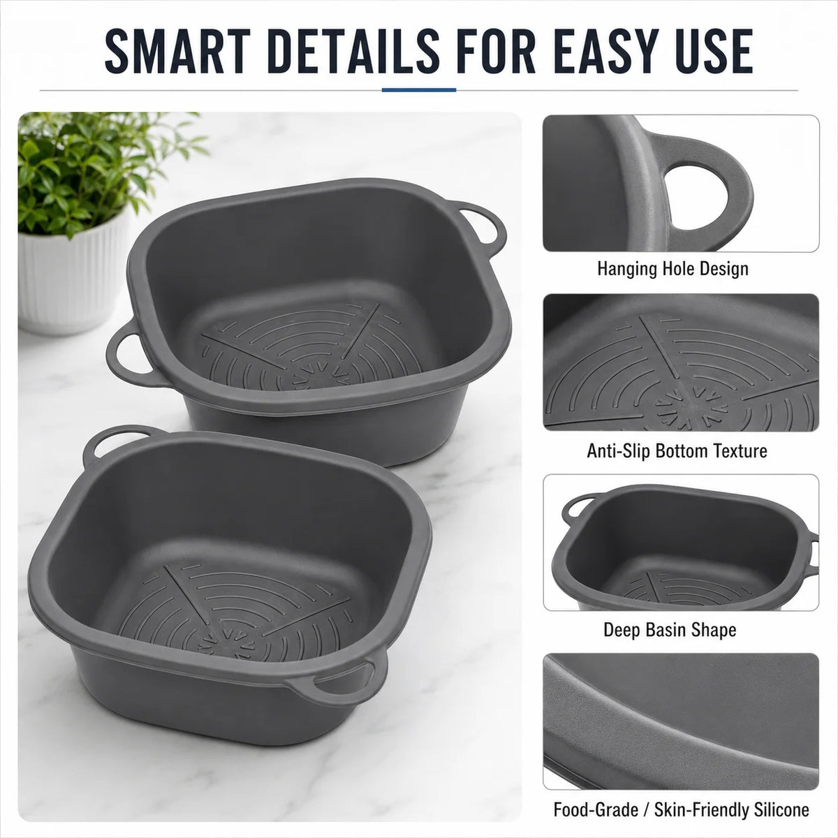 Foldable Silicone Face Basin Set – Ice Plunge & Travel Wash Bowl Silicone Wash Basin Axl
