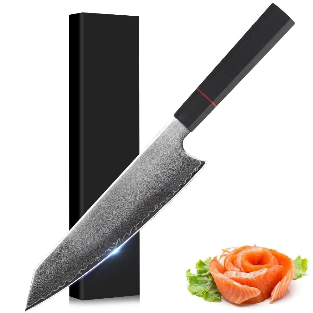 8-Inch Damascus Chef Knife – 67-Layer VG10 Japanese Kitchen Knife Damascus Chef Knife Axl 8 inch Chef Knife