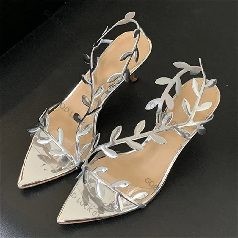 Women's Transparent Pointed Toe Thin Heel Sandals | Summer Style Women's Heeled Sandals Axl