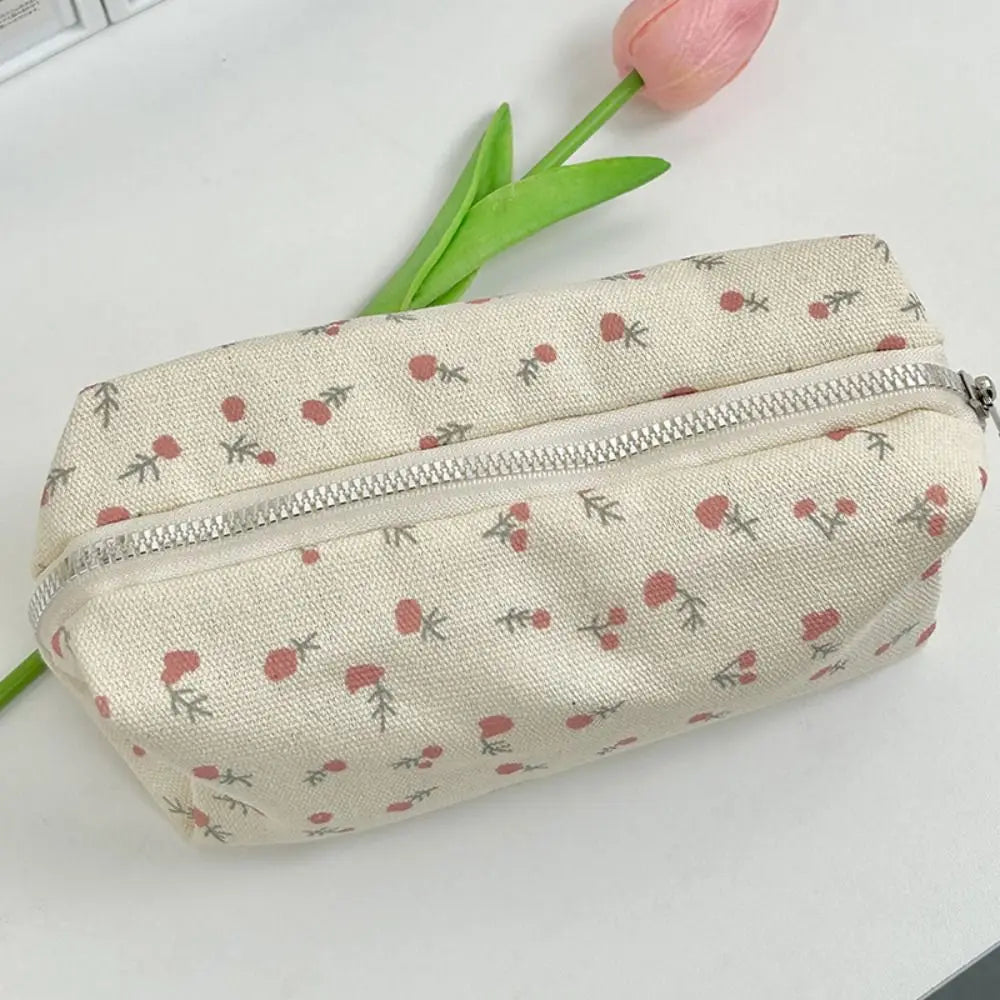 Large Capacity Floral Pencil Case – Cute Canvas Pen Bag Pencil Case Axl 04