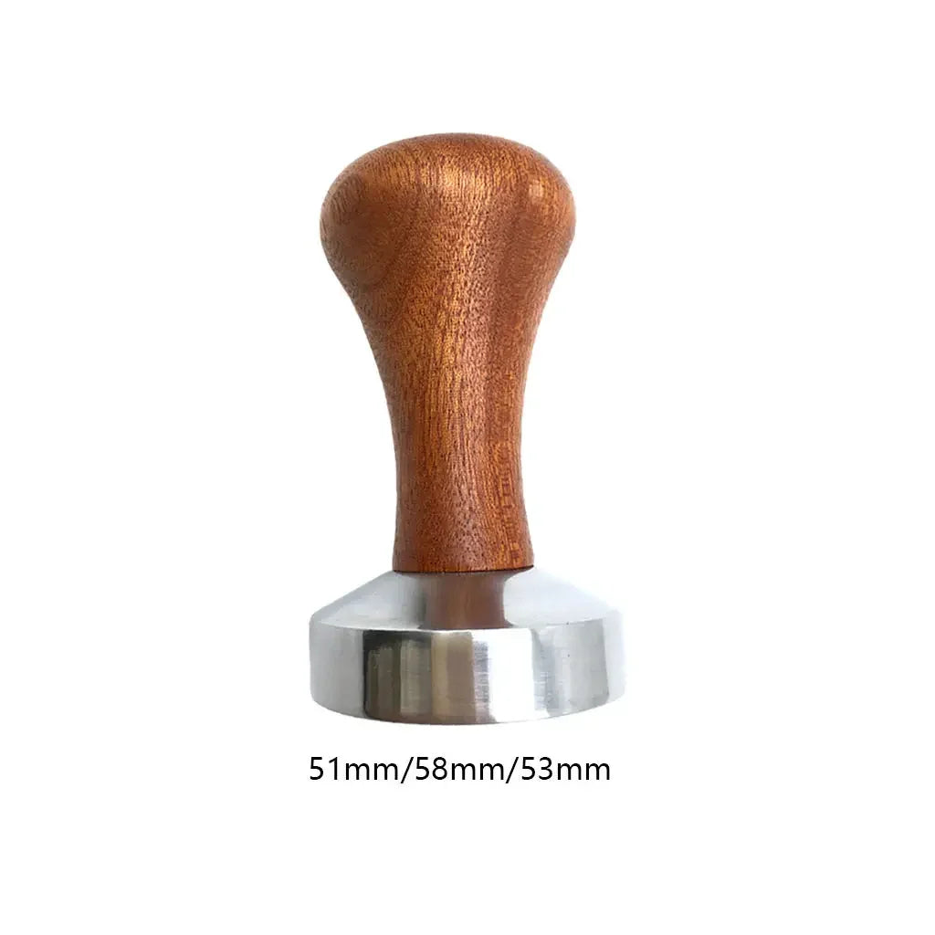 Aluminum Coffee Tamper & Distributor | Wooden Handle 51/53/58mm Coffee Tamper Axl