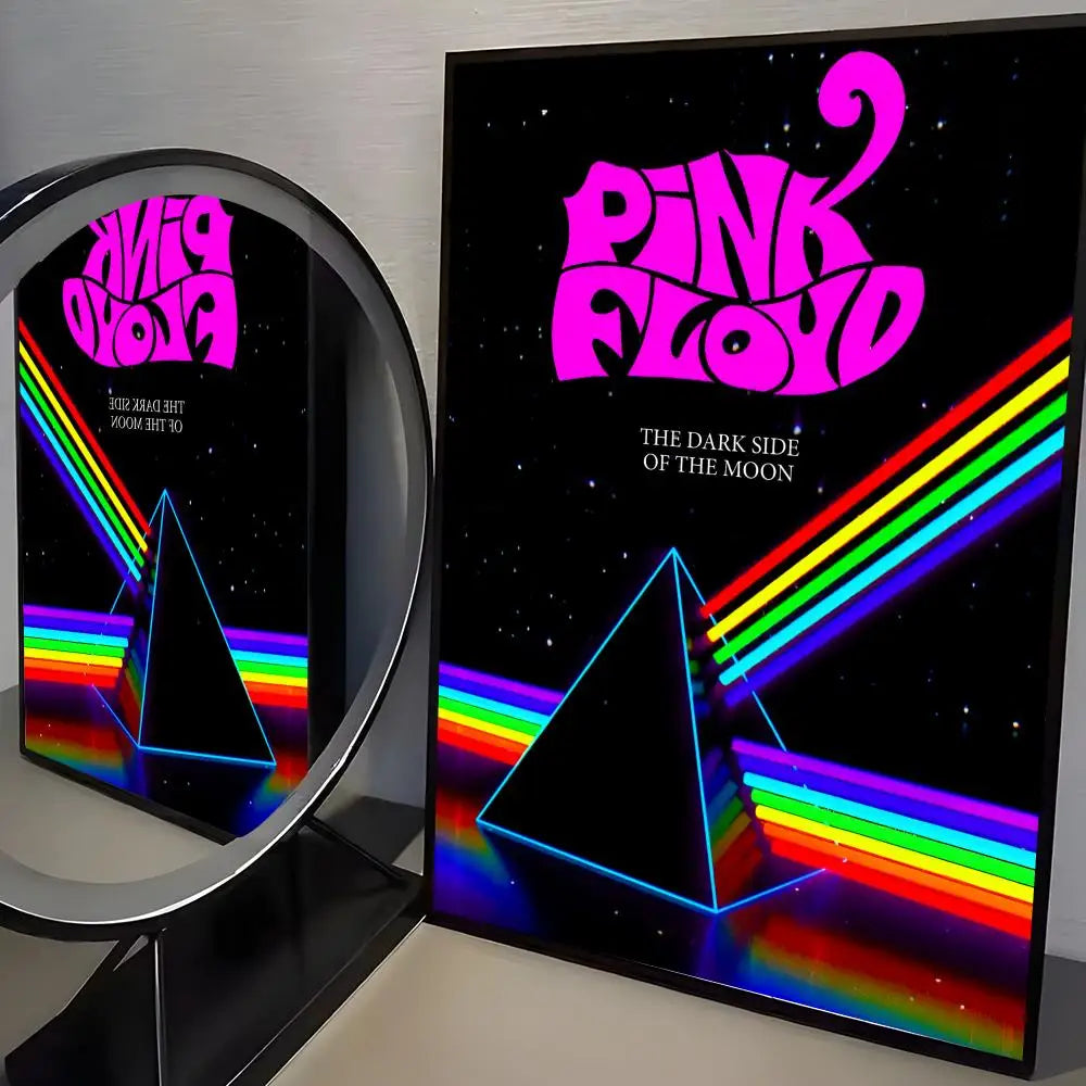 Pink Floyd Band Poster Self-Adhesive Wall Art Sticker Wall Art Sticker Axl Black5 15X20cmNoframe