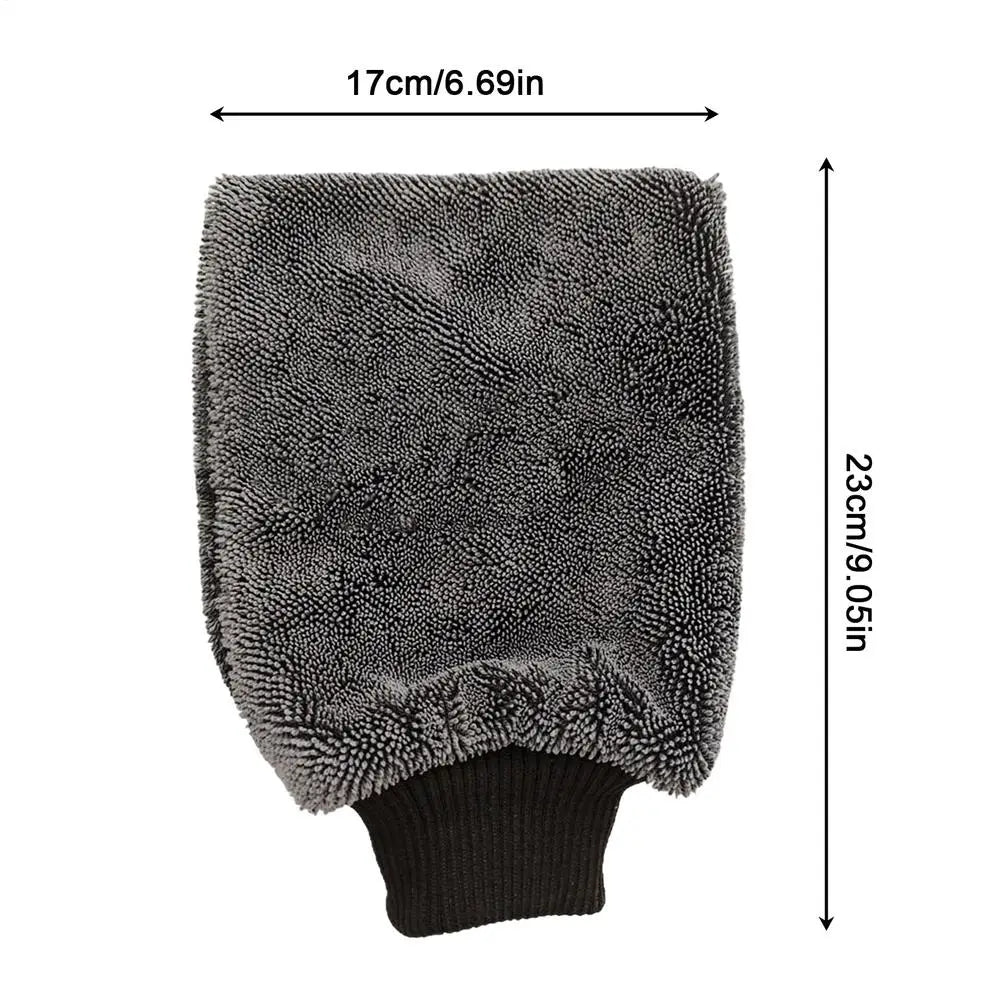 Microfiber Car Wash Mitt – Absorbent Glove for Auto, SUV & RV Car Wash Mitt Axl Gray