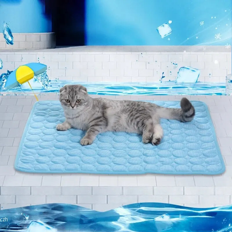 Pet Cooling Mat – Ice Silk Summer Pad for Cats & Dogs Pet Cooling Mat Axl
