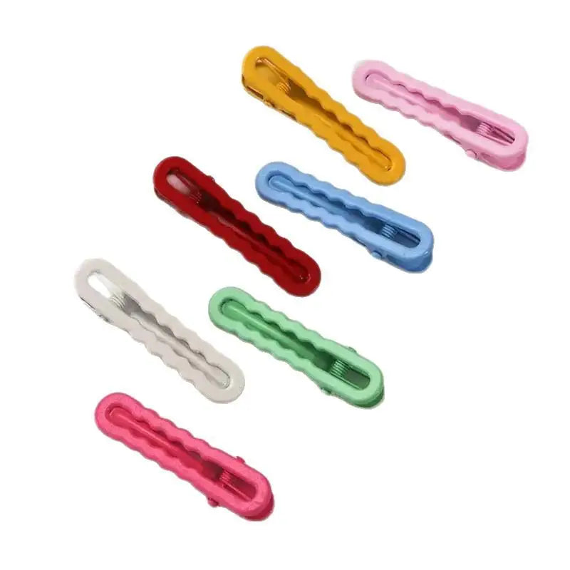 20 Pcs Macaron Wave Hair Clips – Metal Duckbill Hairpins Hair Clips Set Axl