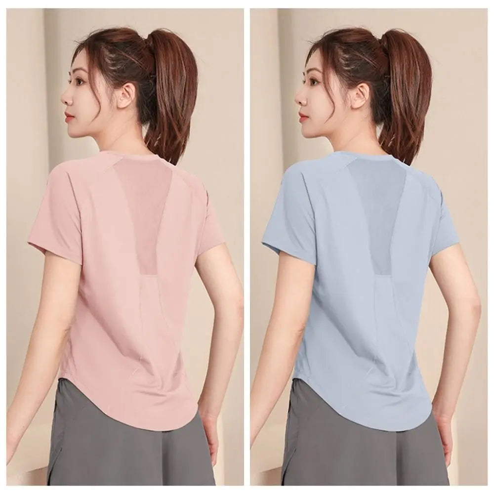 Women's Short-Sleeve Quick-Dry Running Shirt | Fitness Top Women's Fitness Shirt Axl