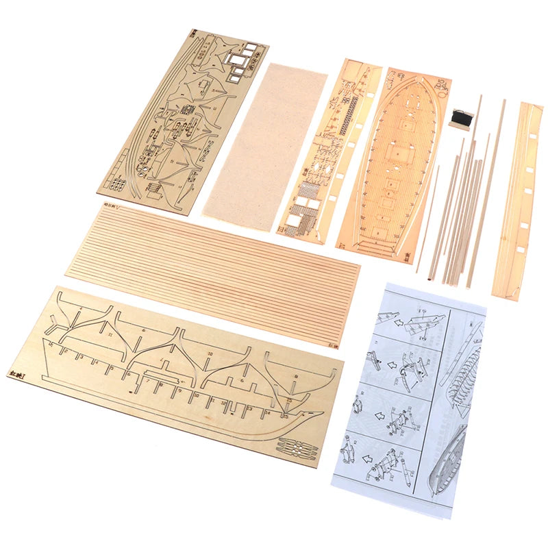 Halcon 1:100 Wooden Sailing Boat Model DIY Kit | Ship Build Wooden Ship Model Kit Axl