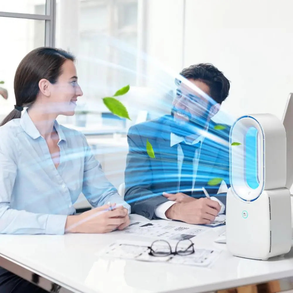 LED Bladeless Desk Fan 11.8" | Touch Control Quiet Table Fan Bladeless Desk Fan Axl