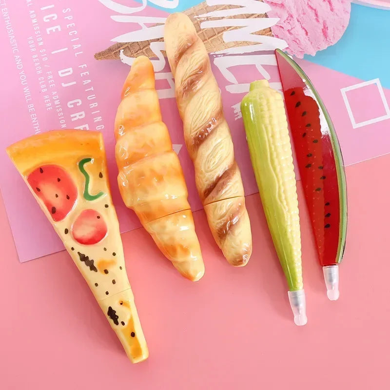 3D Food-Shaped Novelty Ballpoint Pens – Fruit, Bread & Veggie Novelty Ballpoint Pen Axl