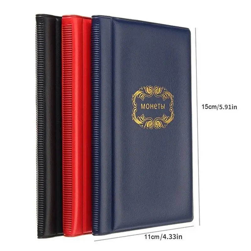 120-Pocket Coin Collection Album – 10 Page Coin Holder Book Coin Collection Album Axl