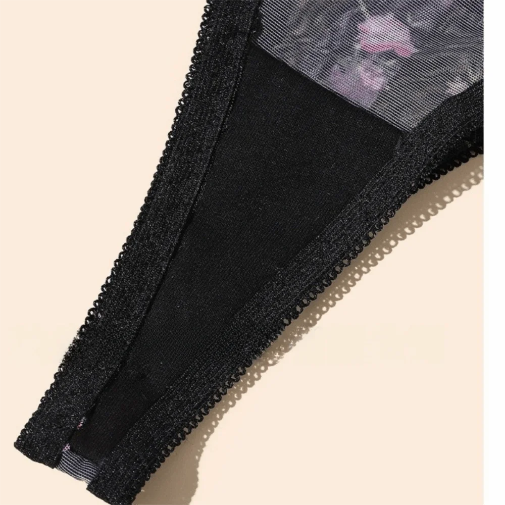 Women's Low-Rise Floral Mesh Thong Briefs | S–XL Women's Thong Briefs Axl