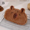 Capybara Plush Pencil Case – Large Capacity Student Pouch Plush Pencil Case Axl YELLOW