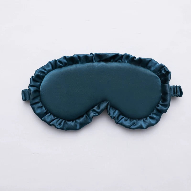 Silk Ruffle Sleep Eye Mask – Soft Travel Eye Cover Sleep Eye Mask Axl DG