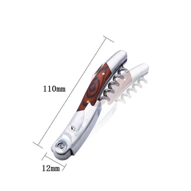Folding Corkscrew Wine Opener – Rosewood & Stainless Steel Folding Wine Opener Axl