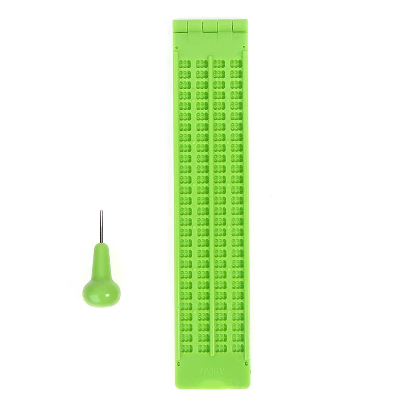 Plastic Braille Writing Slate with Stylus | Portable Practice Braille Writing Slate Axl