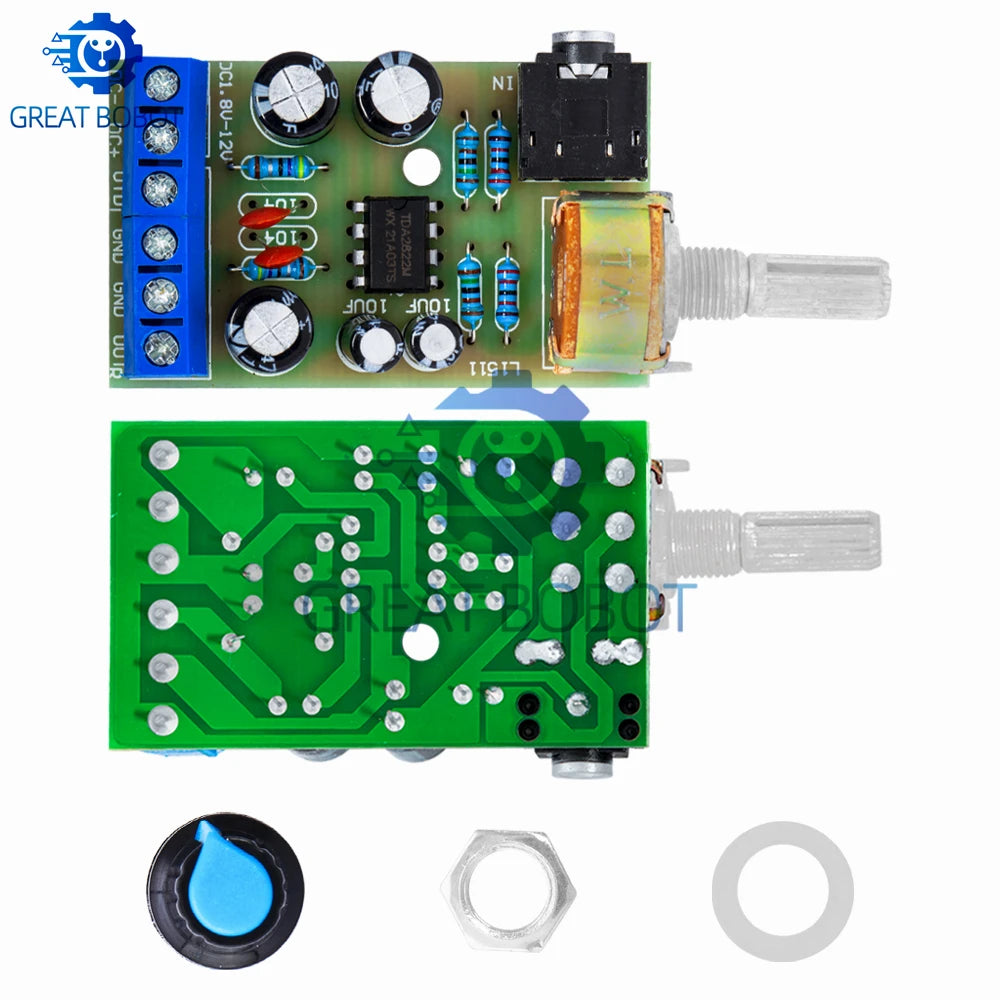TDA2822M Stereo Audio Amplifier Board – Dual Channel AMP Module Audio Amplifier Board Axl