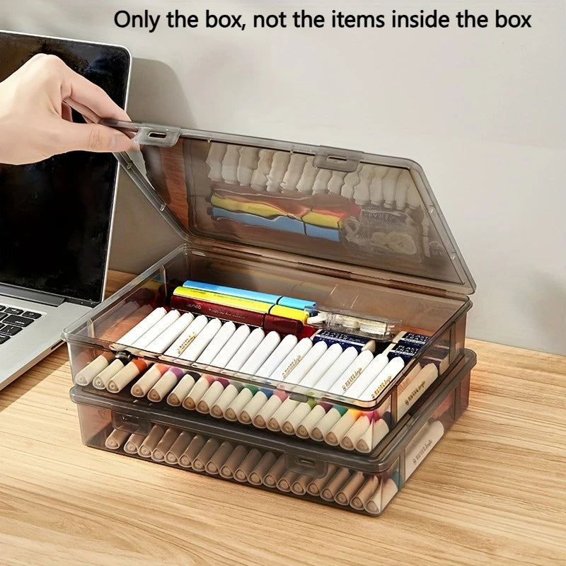 A5 Plastic File Organizer Box – Stackable Desktop Storage Desktop File Organizer Axl