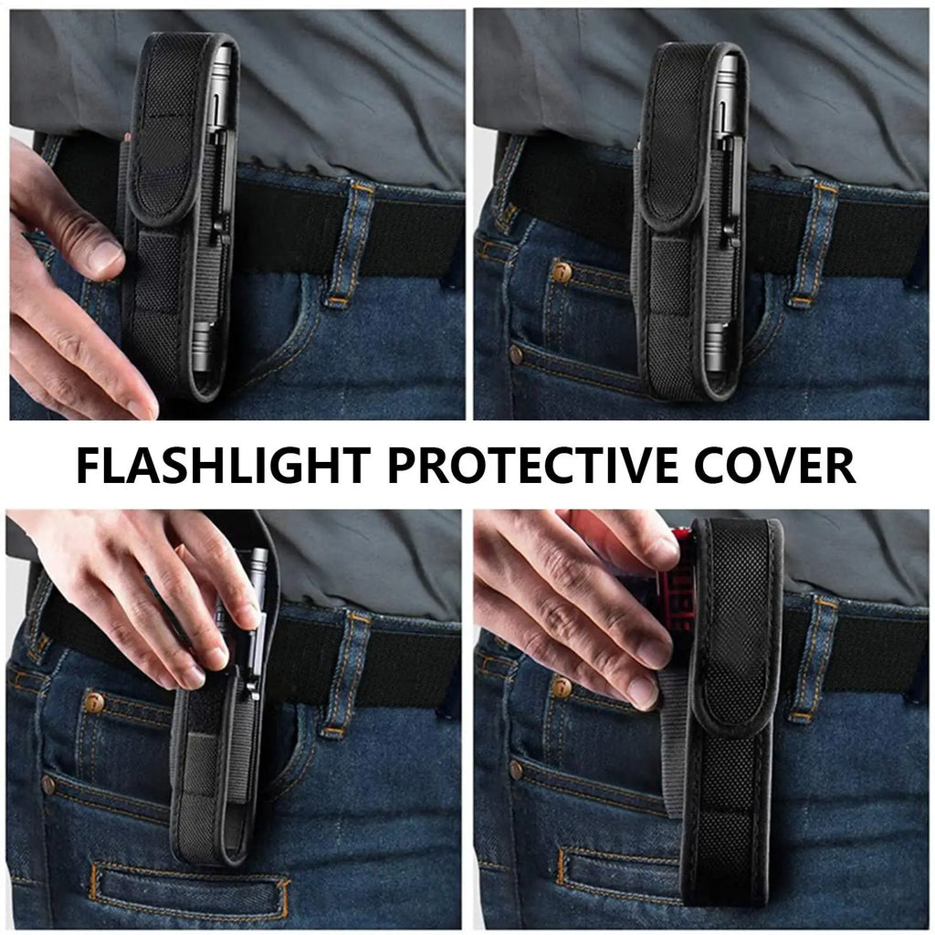 Nylon Flashlight Pouch – Waterproof LED Torch Carry Case Flashlight Carry Pouch Axl