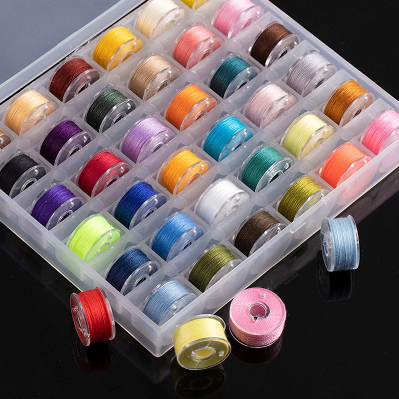 Multicolor Sewing Bobbins Box Set – 25 or 36 Pc Thread Spools Sewing Bobbin Set Axl