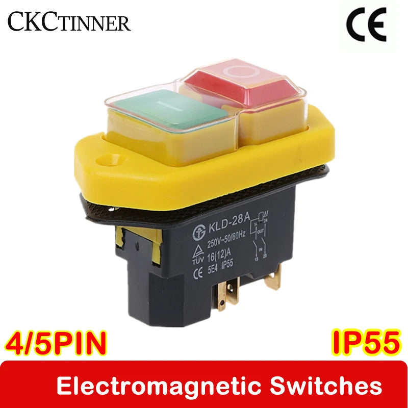 KLD28 Waterproof Power Tool Switch 16A 250V Push Button Power Tool Switch Axl