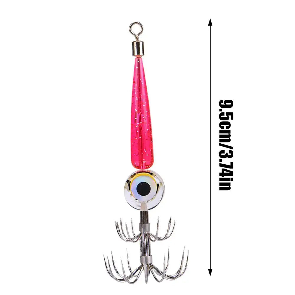LED Glow Squid Jig Hook – Saltwater Waterproof Fishing Lure Squid Fishing Lure Axl Pink
