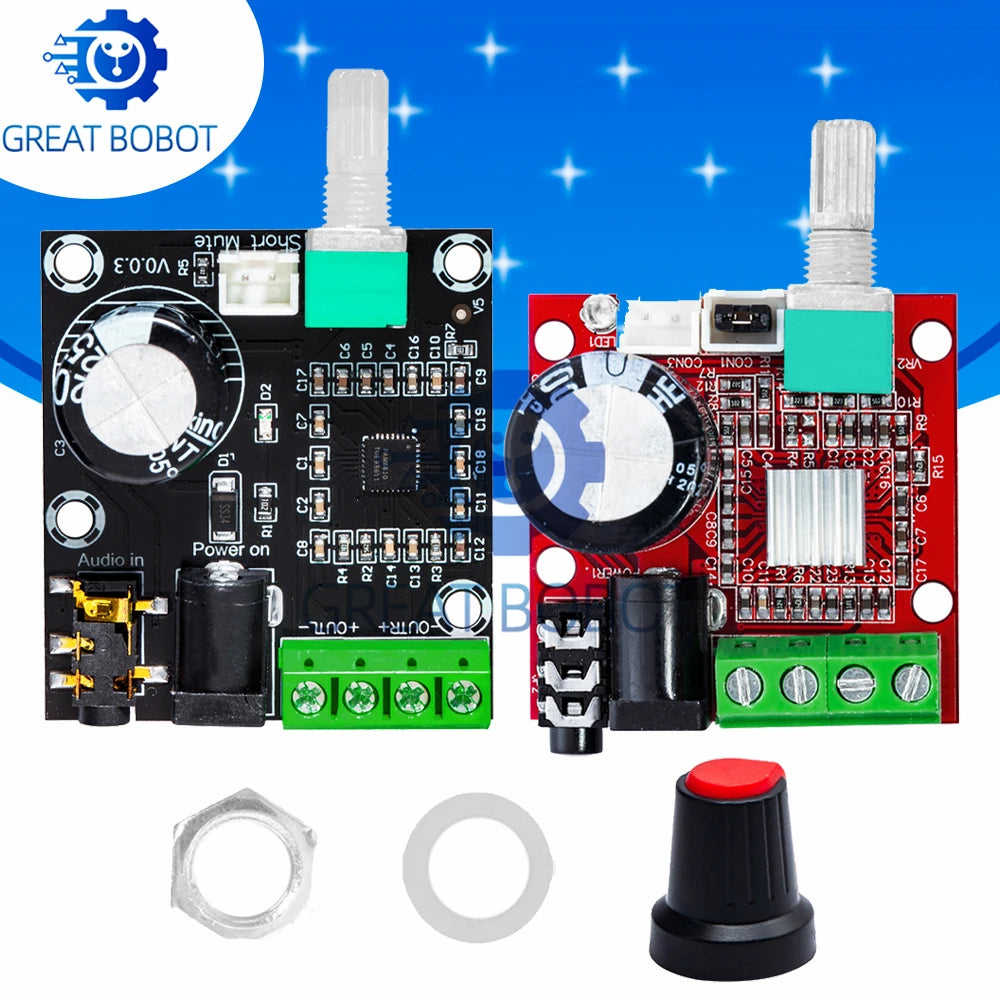 PAM8610 12V Mini Stereo Amplifier Board 2×10W Class D Hi-Fi Stereo Amplifier Board Axl