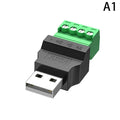 USB 2.0 Type A Male/Female Connector Adapter Screw Terminal USB Connector Adapter Axl male