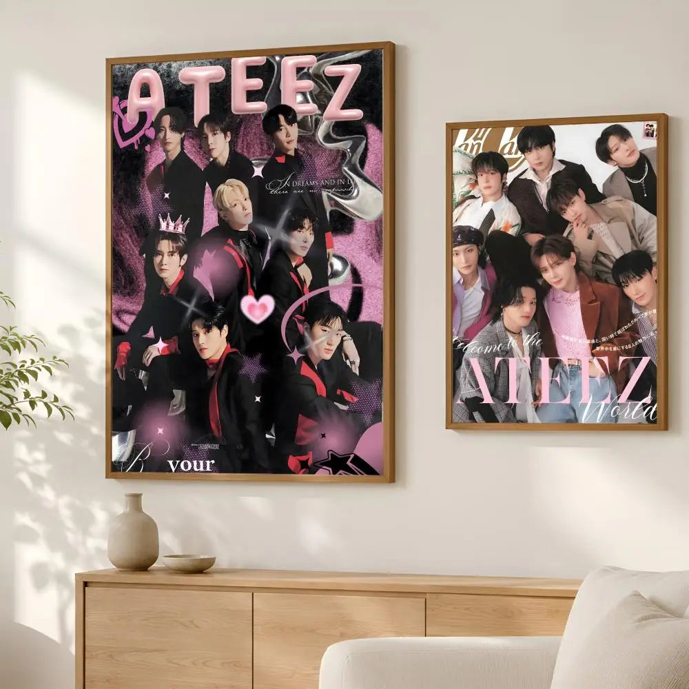 ATEEZ HD PVC Self-Stick Wall Poster – Waterproof Room Decor Wall Art Poster Axl