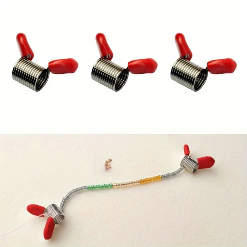Bead Stopper 4-Piece Spring Fastener Set for Jewelry Making Jewelry Making Tool Axl