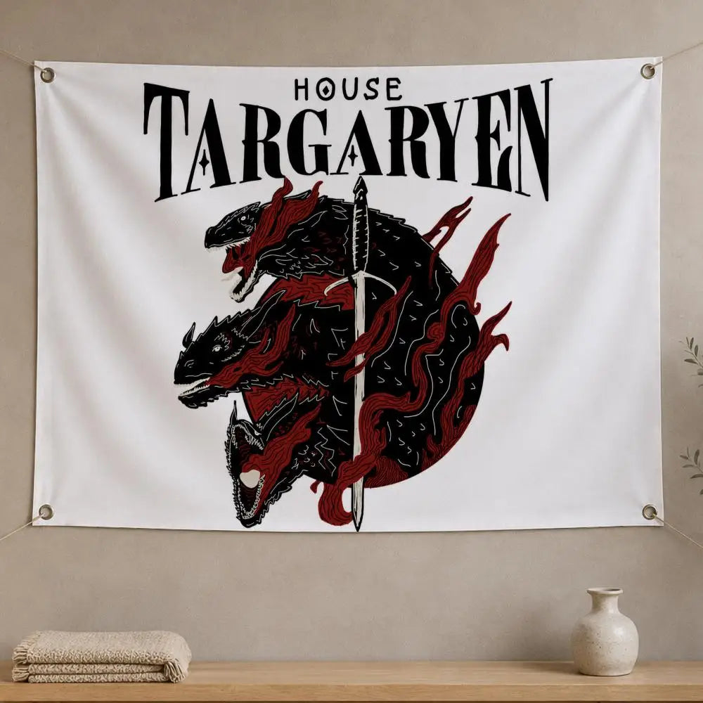House of the Dragon Wall Flag Banner – Indoor & Outdoor Decor Wall Flag Banner Axl White10 150x230cm