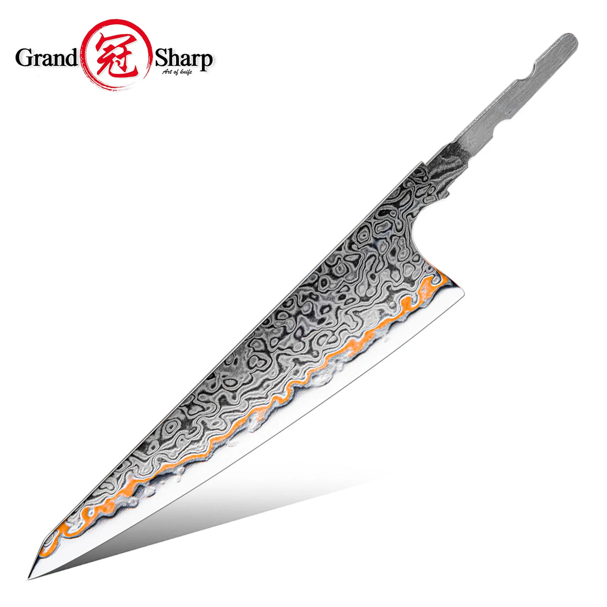 Grandsharp 55-Layer Damascus Steel DIY Knife Blade Set – 1–7 Pcs DIY Knife Blade Set Axl 150mm Blade