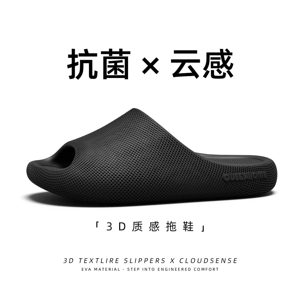 Women's Thick Platform EVA Non-Slip Indoor Slippers & Slides Platform Slippers Axl black 35-36