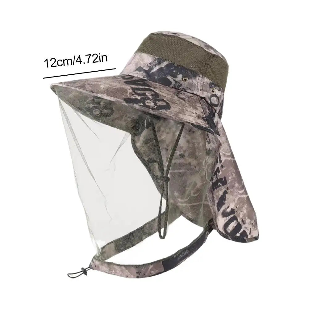 UPF50+ Beekeeping Hat with Mesh Face Shield | Fishing Outdoor Sun Protection Hat Axl