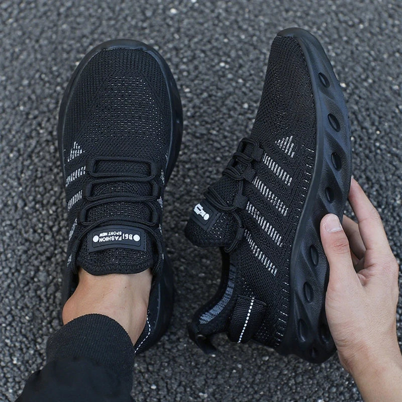 Men's Breathable Knit Sneakers – Lightweight Casual Running Shoes Men's Knit Sneakers Axl