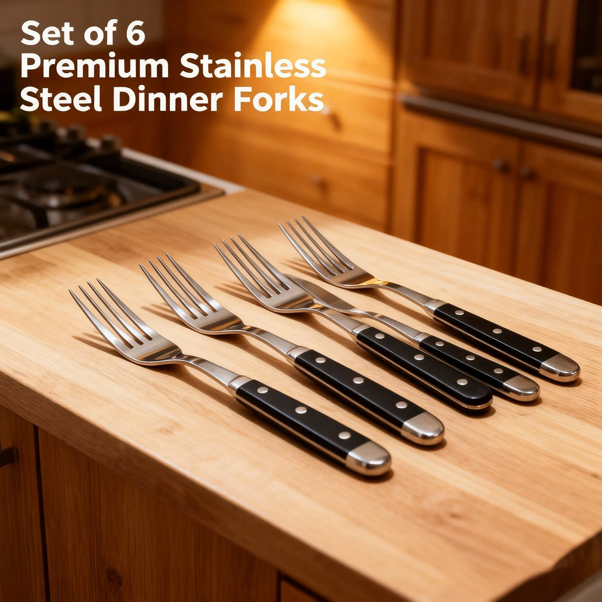 Stainless Steel Dinner Fork Set – 1 to 8 Piece Food-Grade Dinner Fork Set Axl