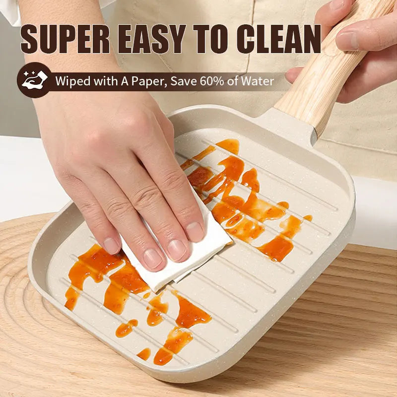 PGY 19cm Nonstick Square Grill Pan | All Stovetop Skillet Nonstick Grill Pan Axl