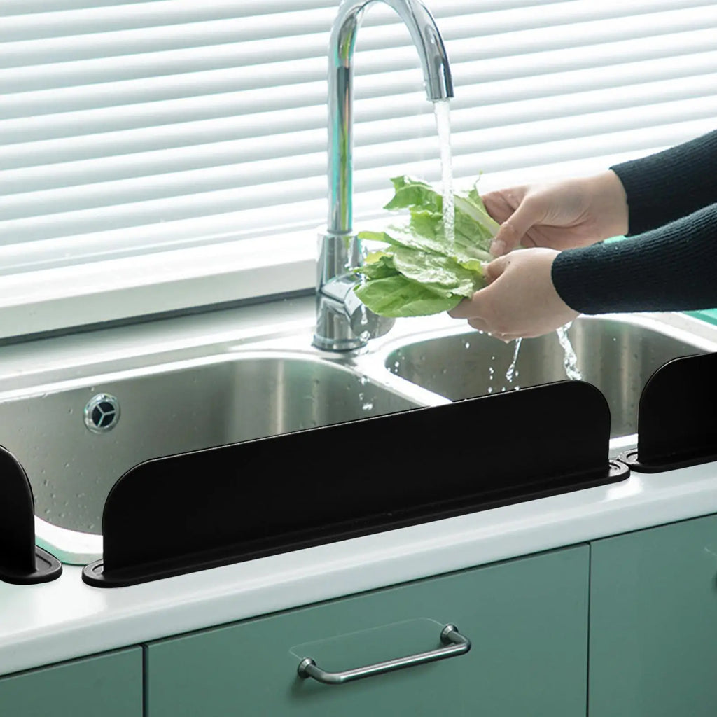 Silicone Sink Splash Guard – Kitchen & Bathroom Water Barrier Sink Splash Guard Axl