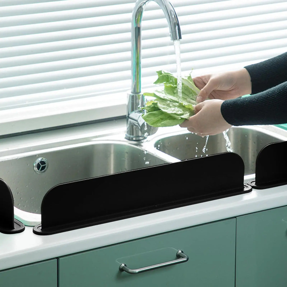 Silicone Sink Splash Guard – Kitchen & Bathroom Water Barrier Sink Splash Guard Axl