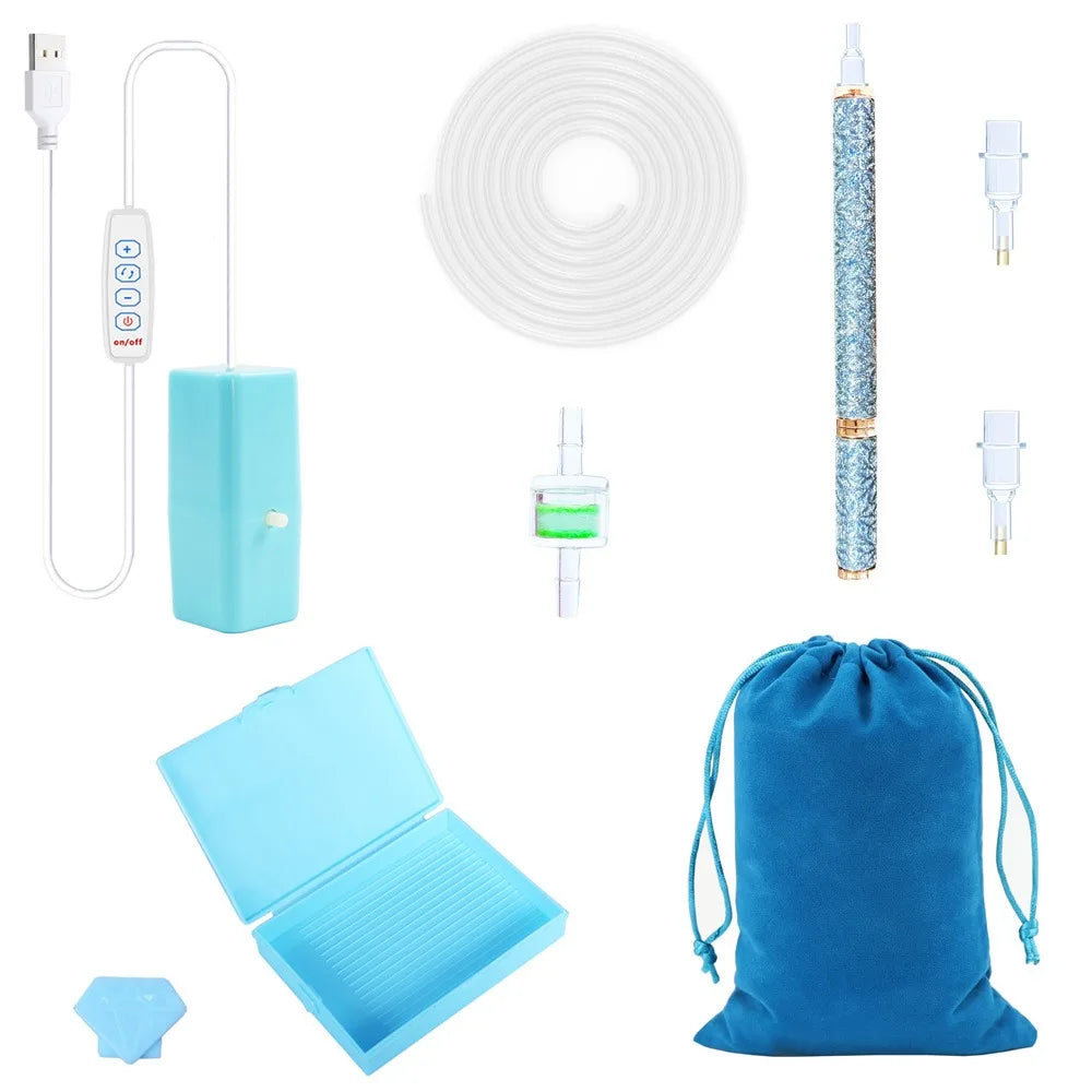 Electric Vacuum Diamond Painting Pen Kit – USB Suction Tool Diamond Painting Tool Axl Blue-C