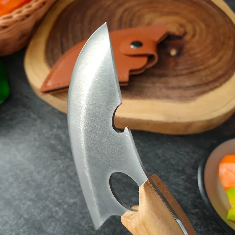 InLeung Hand-Forged Boning Knife with Bottle Opener | 12" Steel Boning Knife Axl