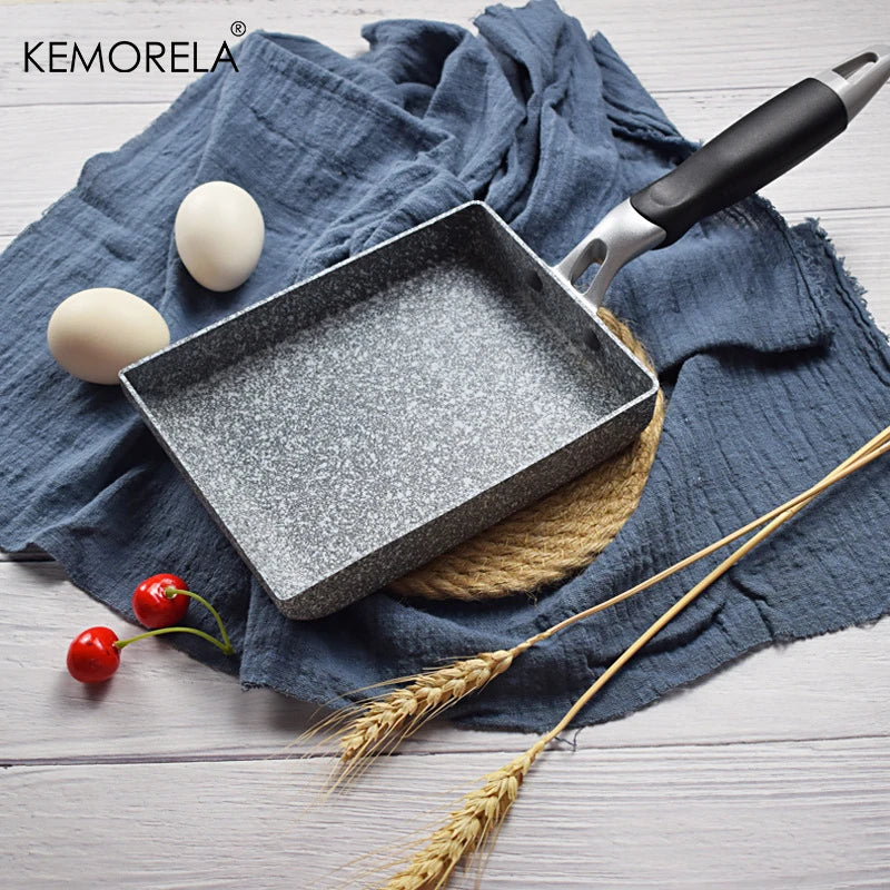 KEMORELA Tamagoyaki Non-Stick Stone Pan – Gas & Induction Non-Stick Egg Pan Axl