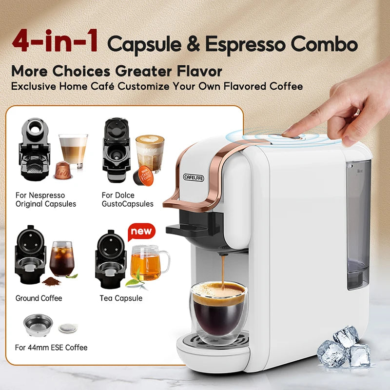 CAFELFFE MK-603 19Bar Capsule Espresso Machine | 4 Adapters Capsule Espresso Machine Axl