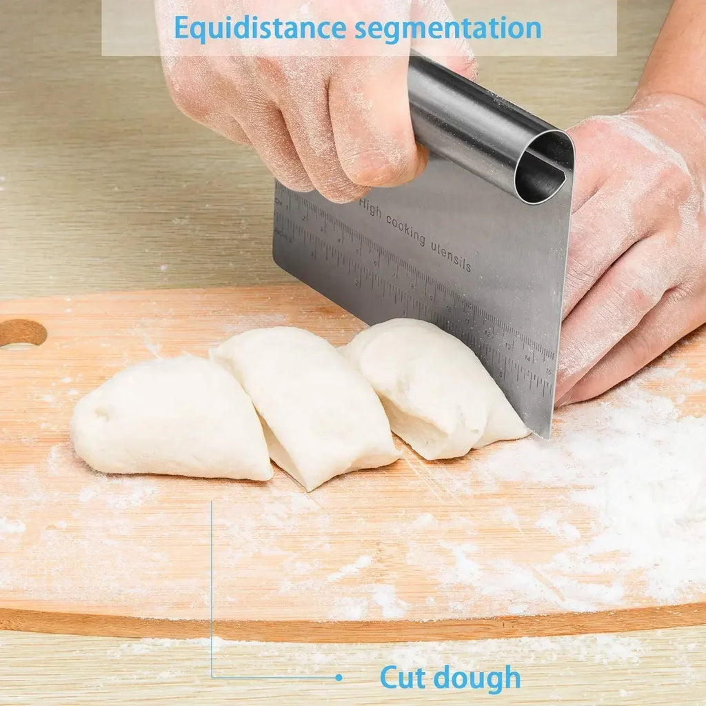 Stainless Steel Dough Scraper & Pastry Cutter | Baking Tool Dough Scraper Tool Axl