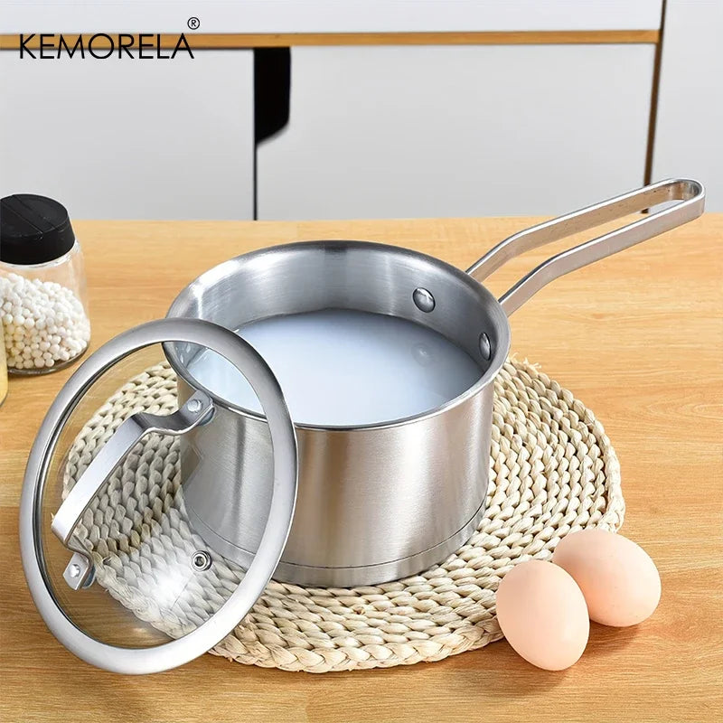 KEMORELA Stainless Steel Pot Set 16/20/24cm – Soup & Steamer Stainless Steel Pot Set Axl