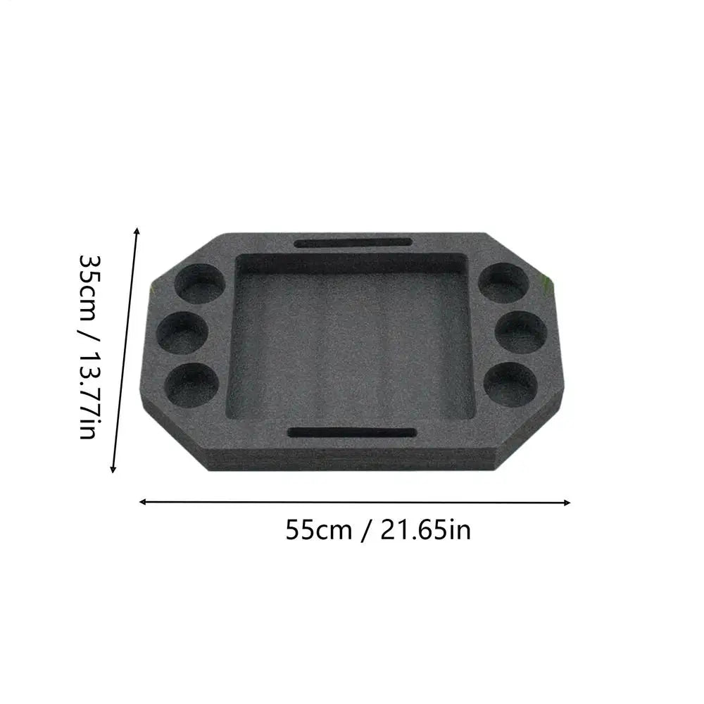 Floating Pool Party Tray with Dividers – Snack & Drink Float Floating Pool Tray Axl Black