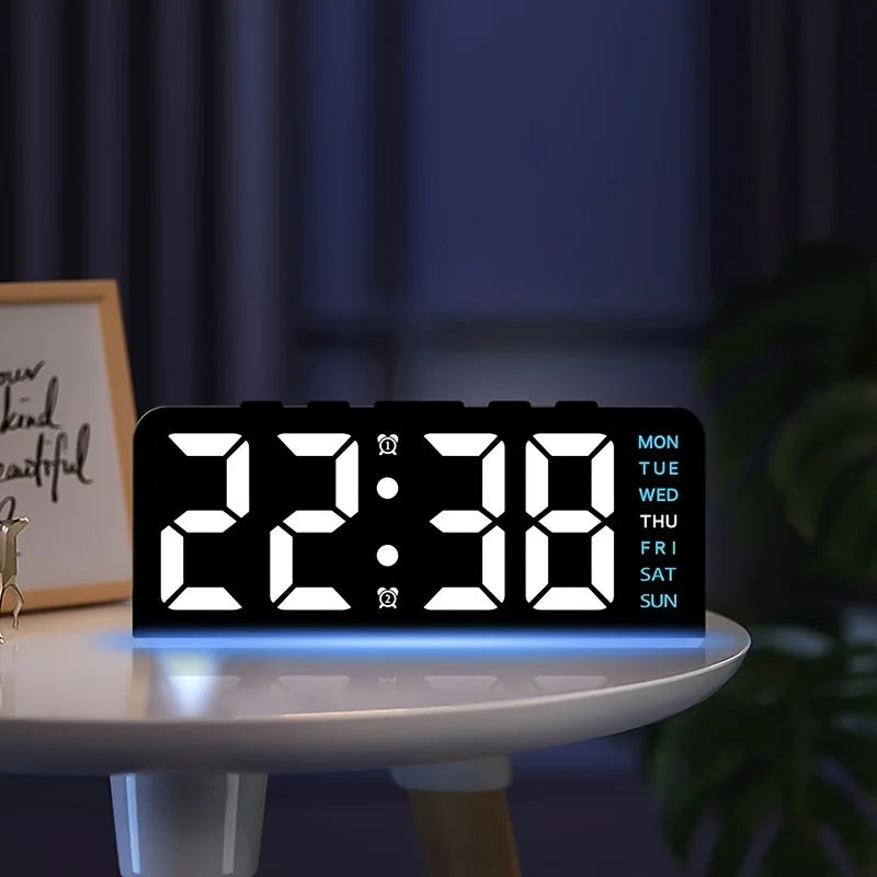 7" LED Digital Alarm Clock – Dual Alarm, Date & Night Light Digital Alarm Clock Axl